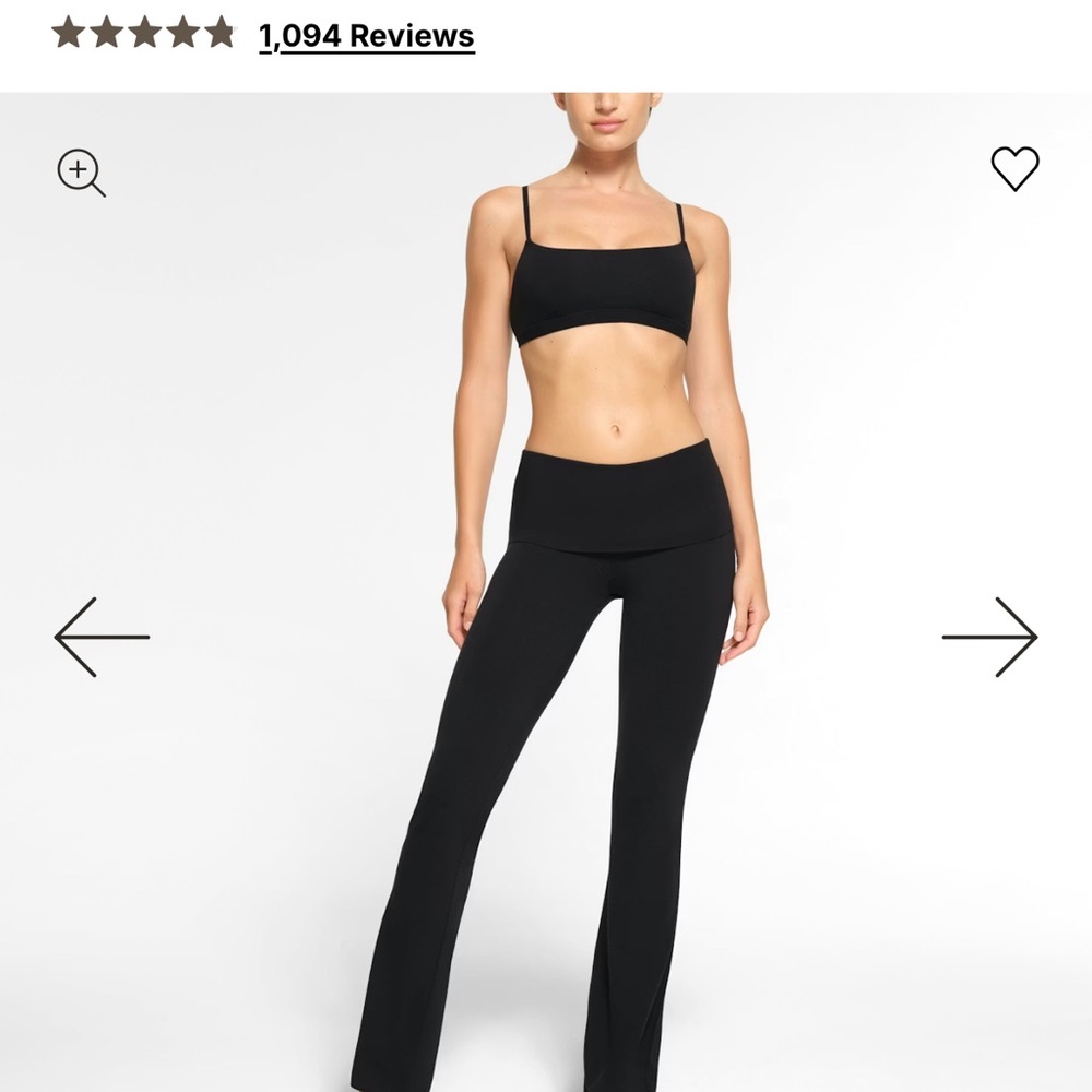 SKIMS COTTON JERSEY FOLDOVER PANTS